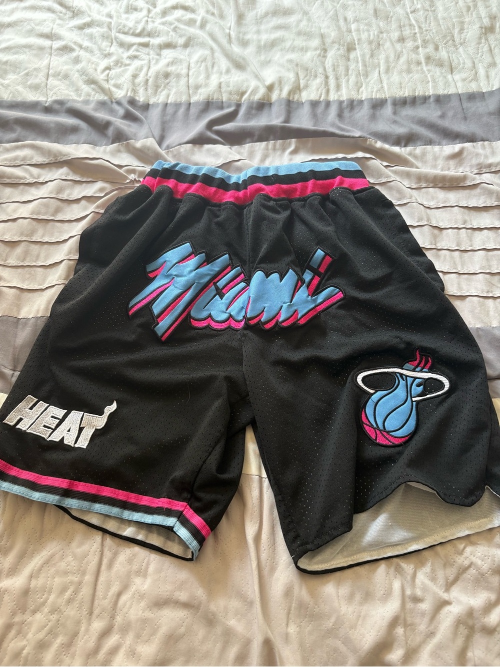 Miami Heat Vice City Just Don Vintage Shorts - Licensed NBA Shorts
